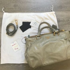 Prada Vitello Two Way Tote (100% Authentic)